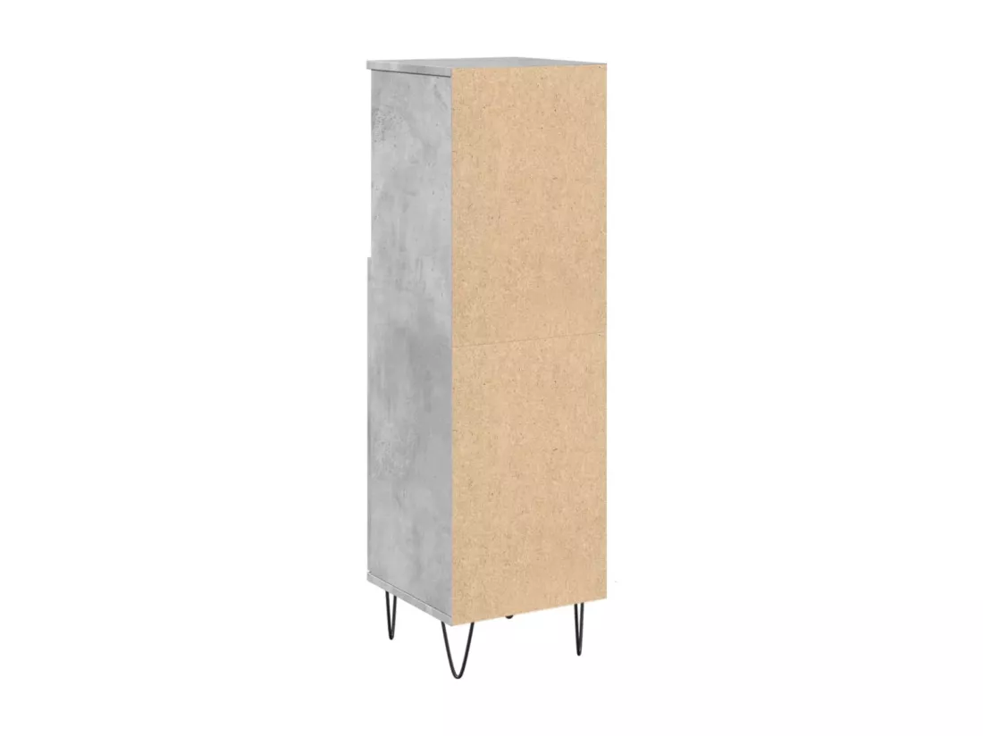 Armoire de salle de bain gris béton 30x30x100 cm