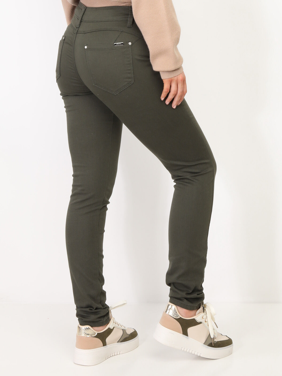 Jeans slim Push-Up- Kaki