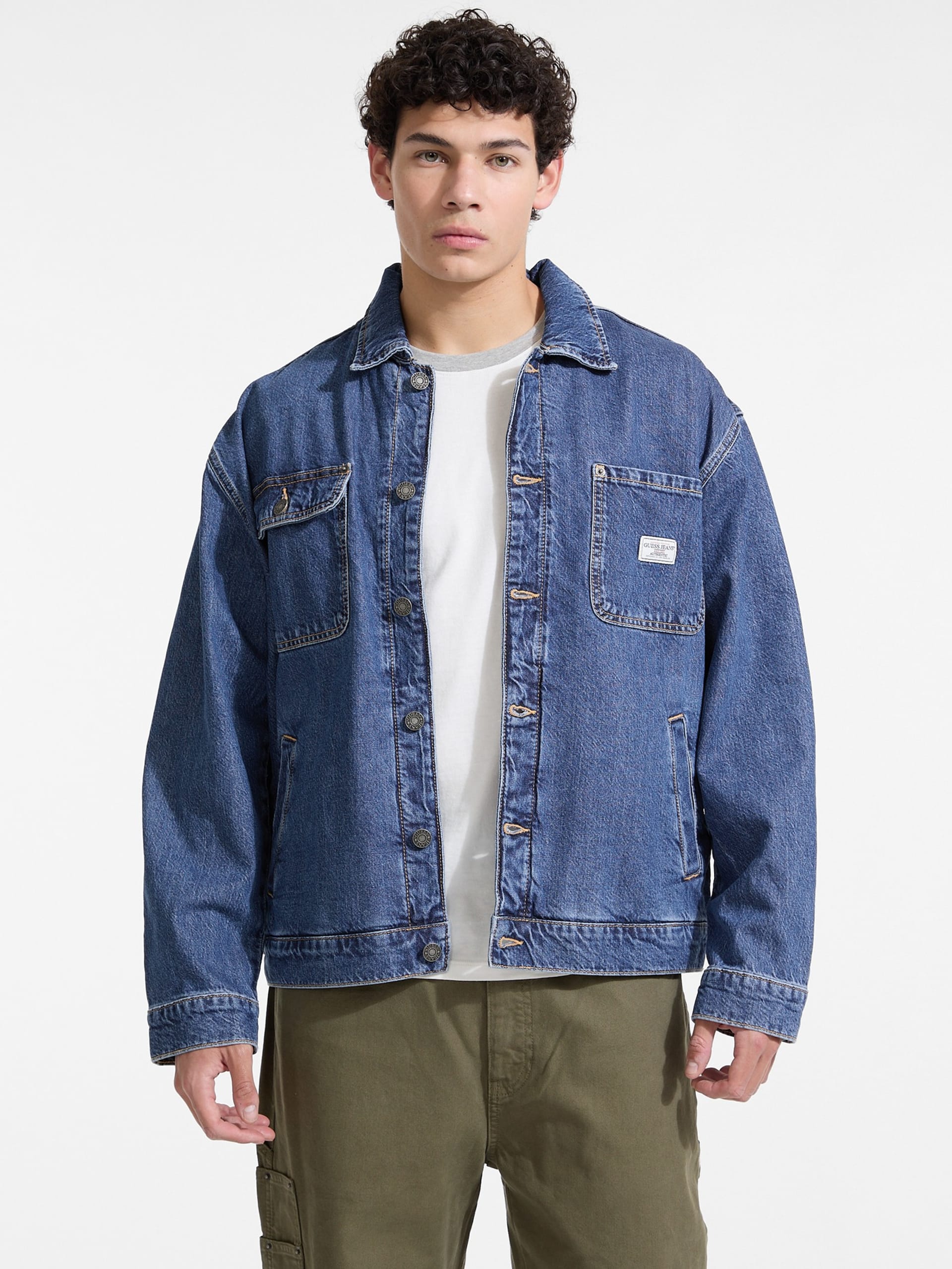 Jaqueta jeans utilitária