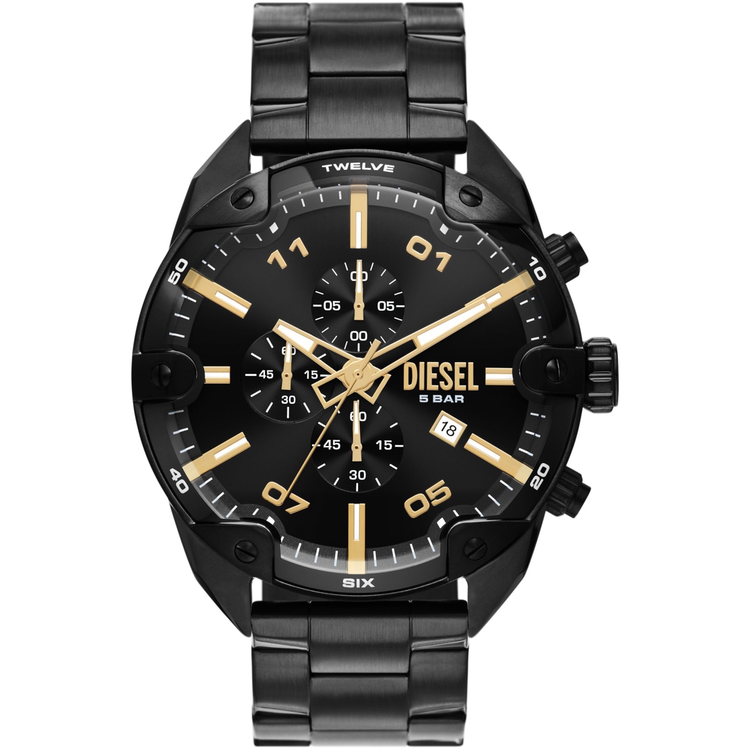 Diesel Spiked Chronograph Schwarz