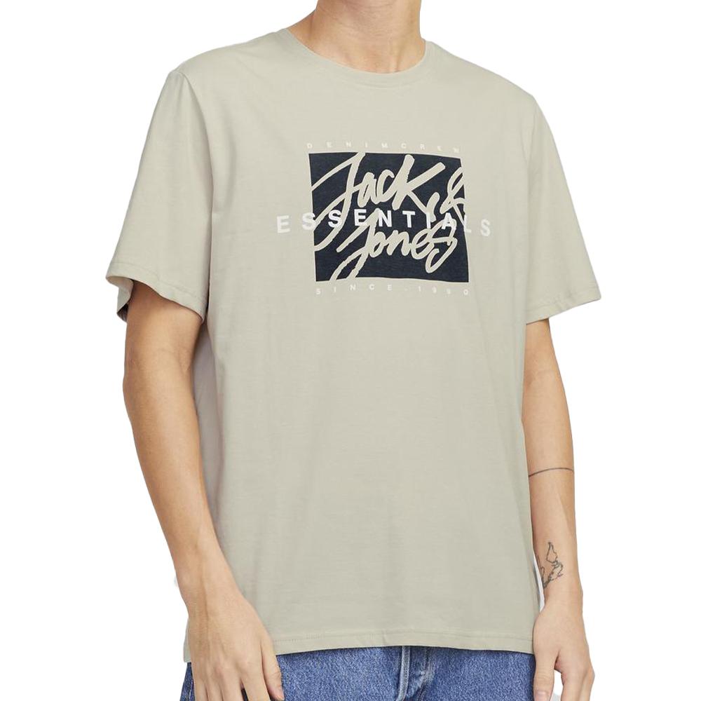 Jack & Jones T-shirt Beige/Noir Homme Jack & Jones Colton