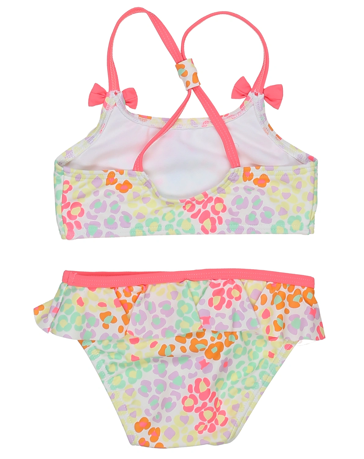 Bikini FLOWER PRINT in white pebble