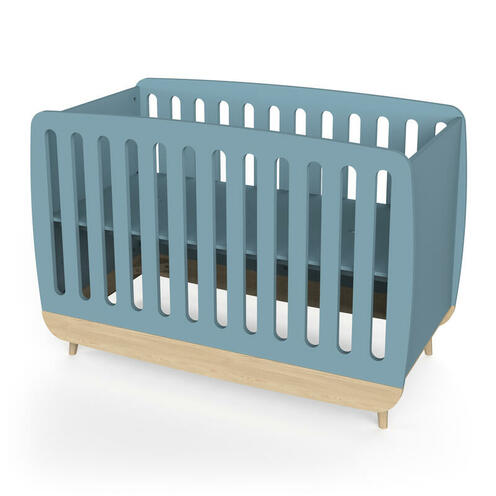 Lit bébé 60x120cm FIRMIANA Bleu Orage - CBA Meubles