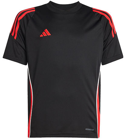 adidas Performance T-Shirt - Tiro24 - Black/Purrub