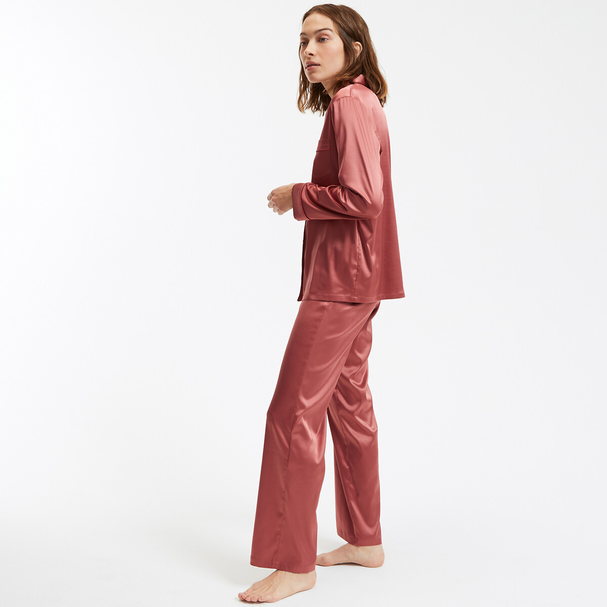 ANNE WEYBURN<br>Pijama de cetim, Signature