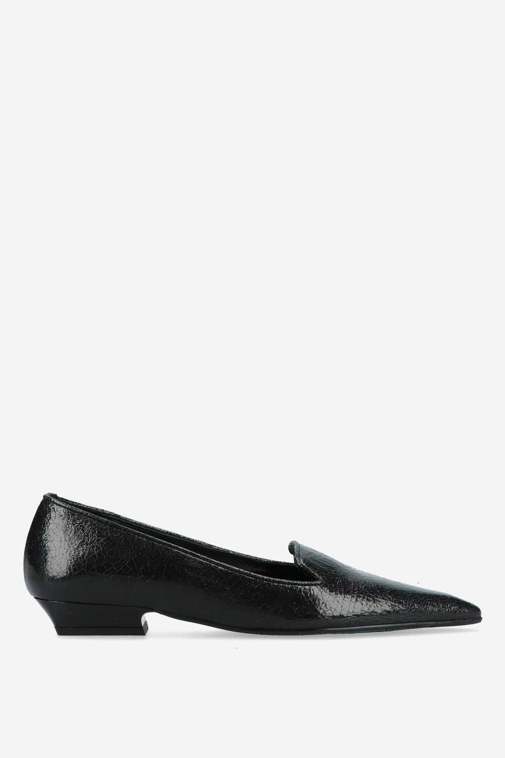 Crinkle leather loafers