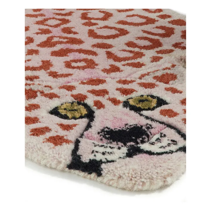 Doing Goods Tapis léopard en laine | Rose