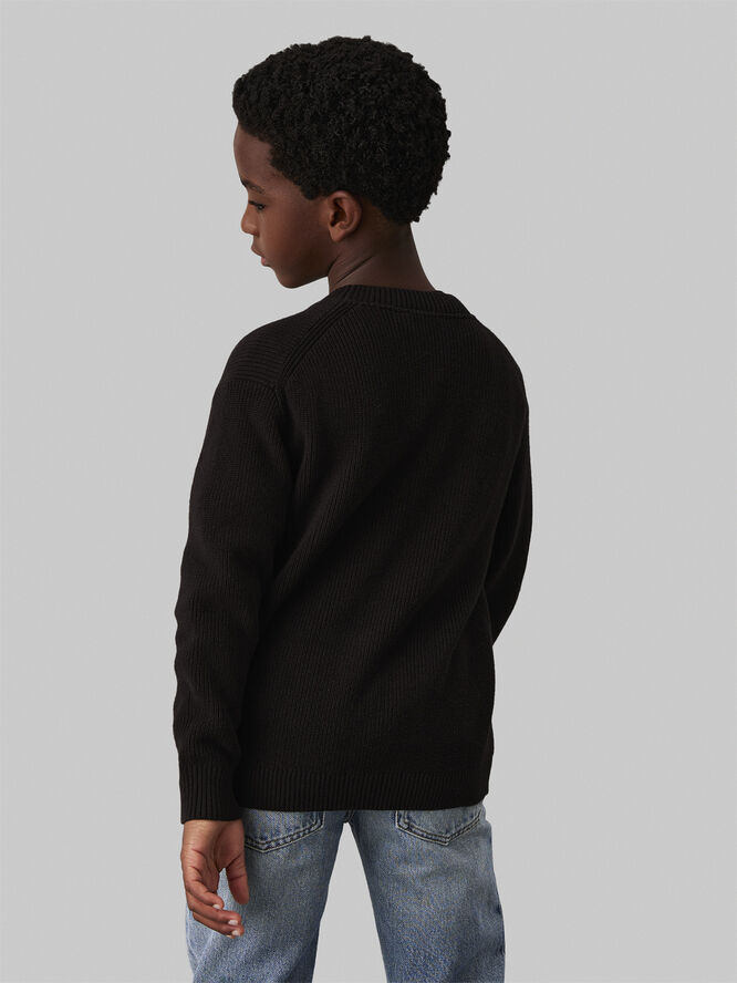 Calvin Klein TOWELLING CK STITCH SWEATER Ck black