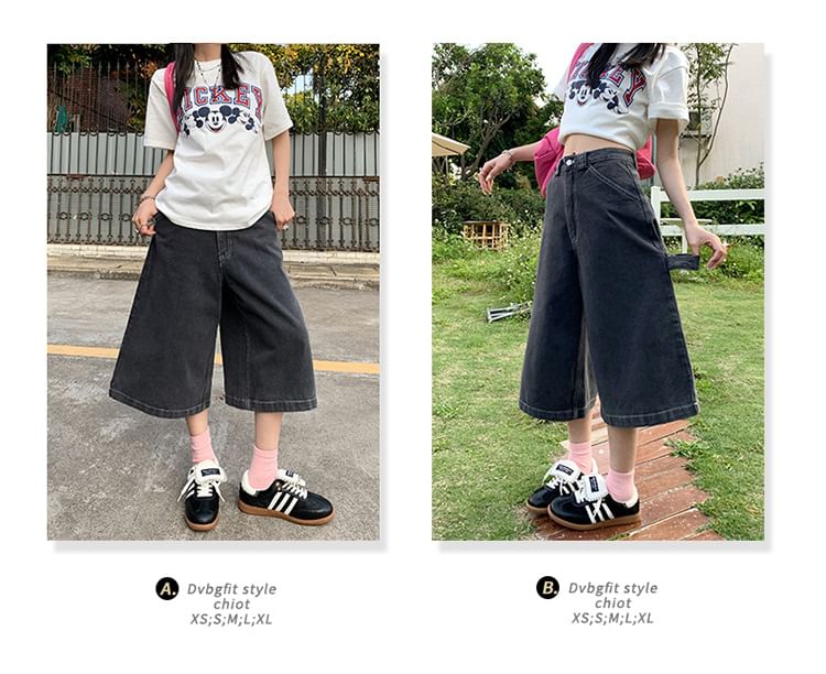 Denimot - Denim shorts met hoge taille
