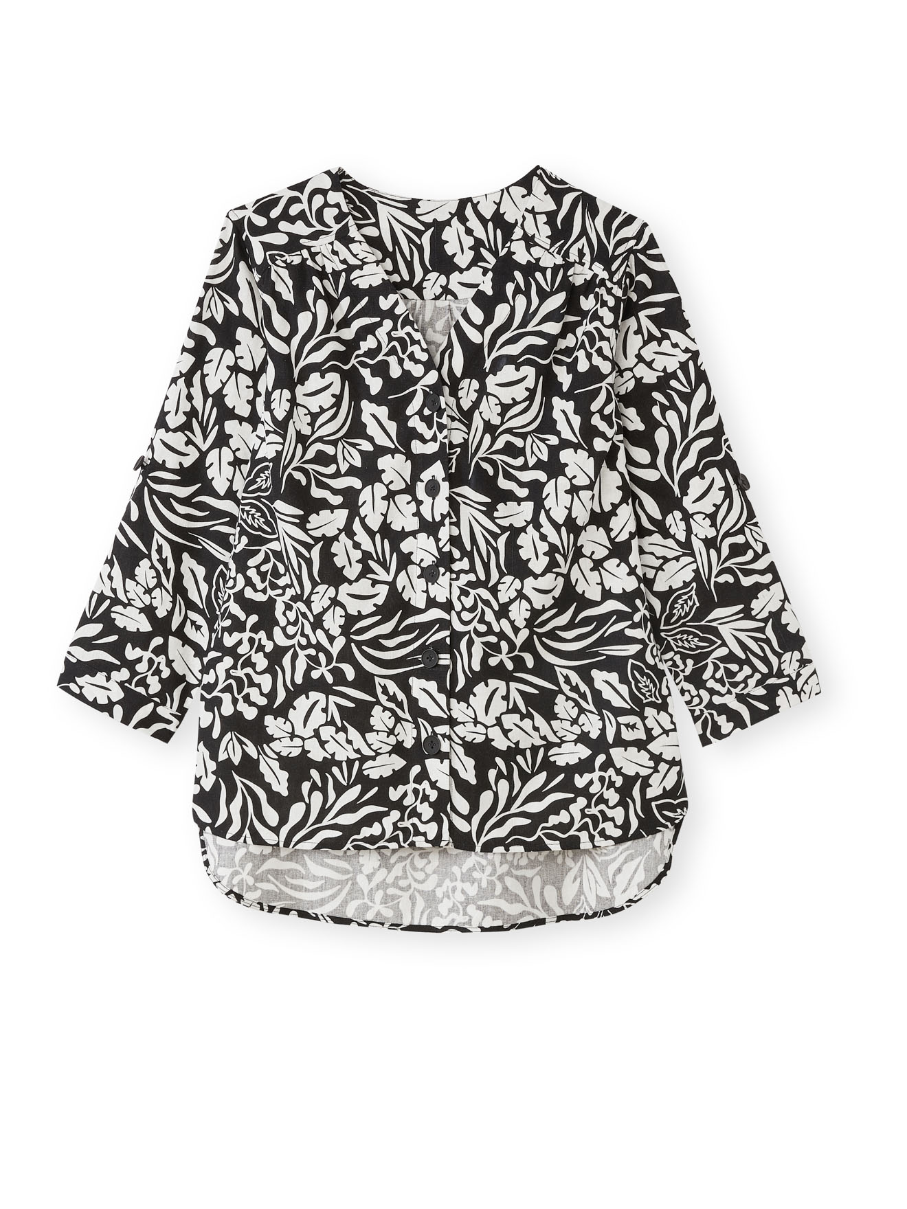 Chemsisier manches 3/4 lin et viscose