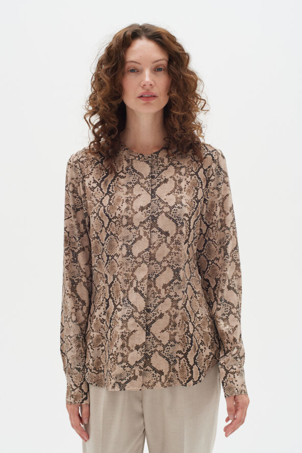 InWear LikoIW Print Shirt Premium - 93% Silk Structure snake print