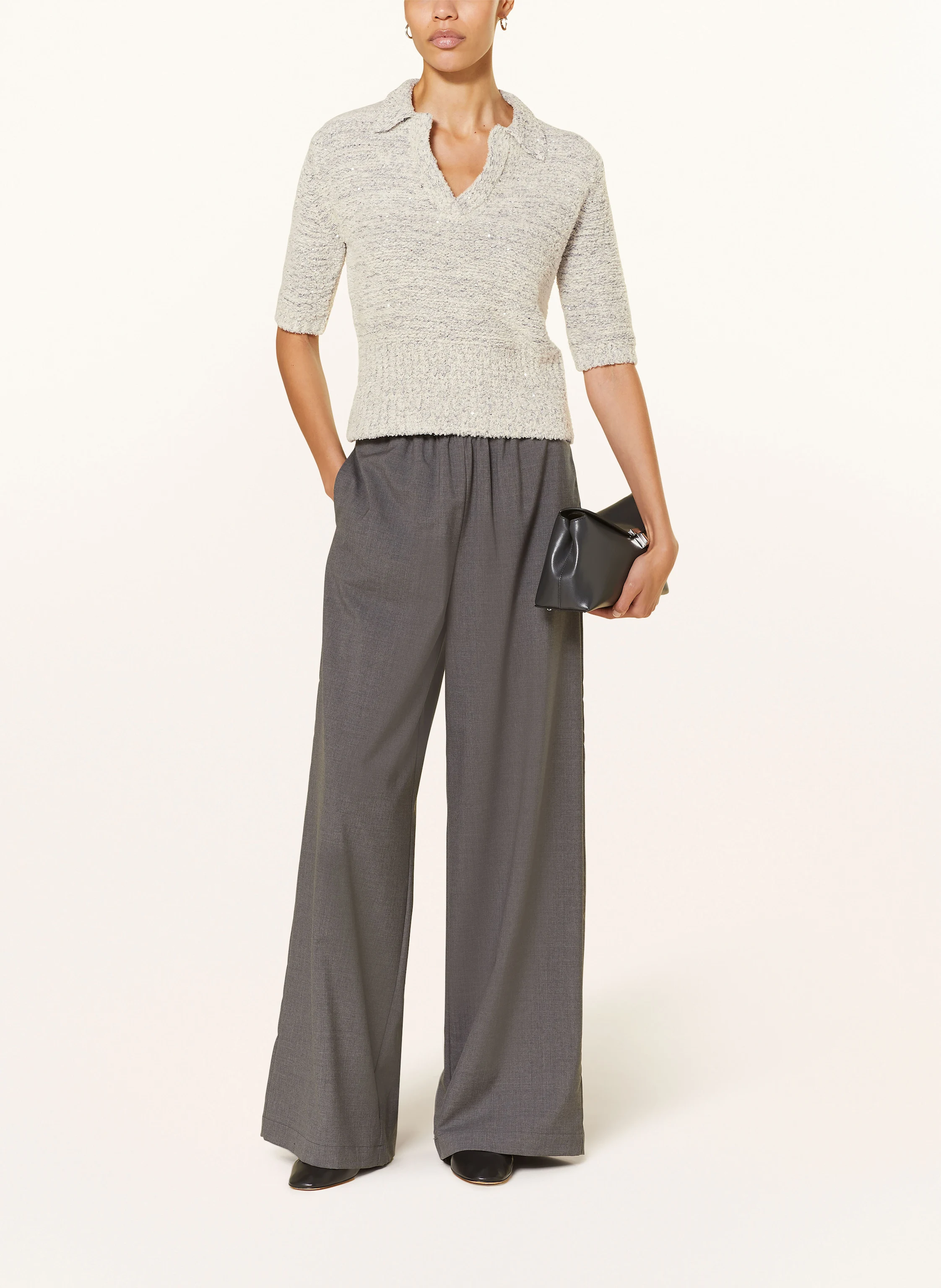 FABIANA FILIPPI Strickshirt mit Schmucksteinen