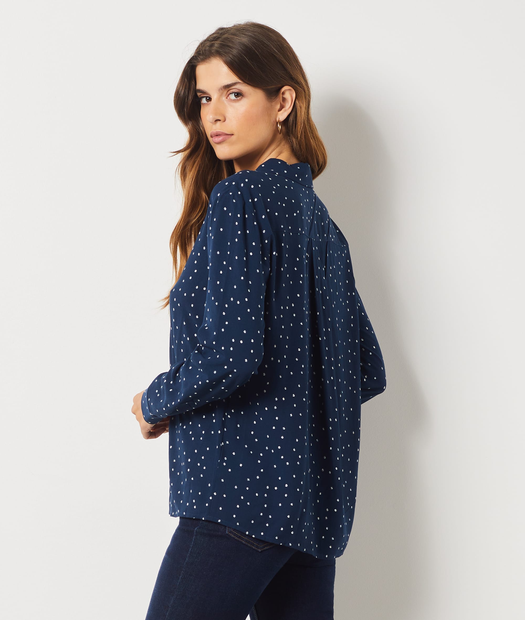 Chemise à pois