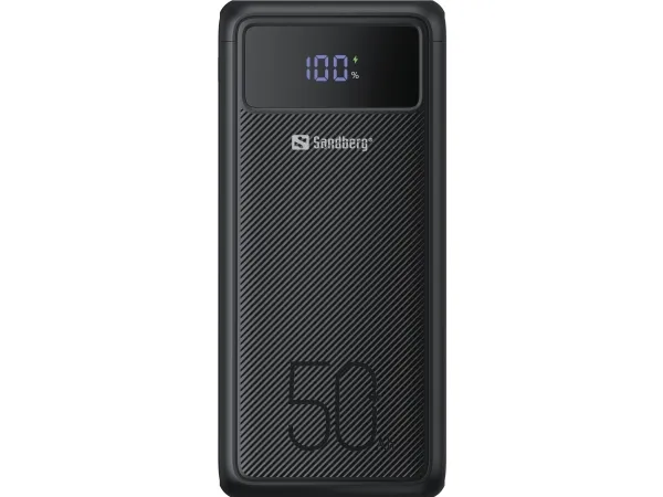 Sandberg Active - Powerbank - 50000 mAh - 185 Wh - 5 A - 3 output-stikforbindelser (USB) - på kabel: USB-C