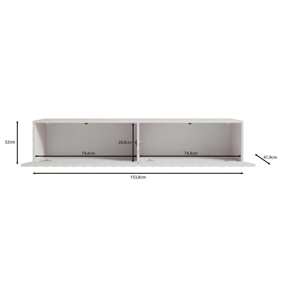 Meubella - TV-Meubel Angelina - Zwart - 154 cm
