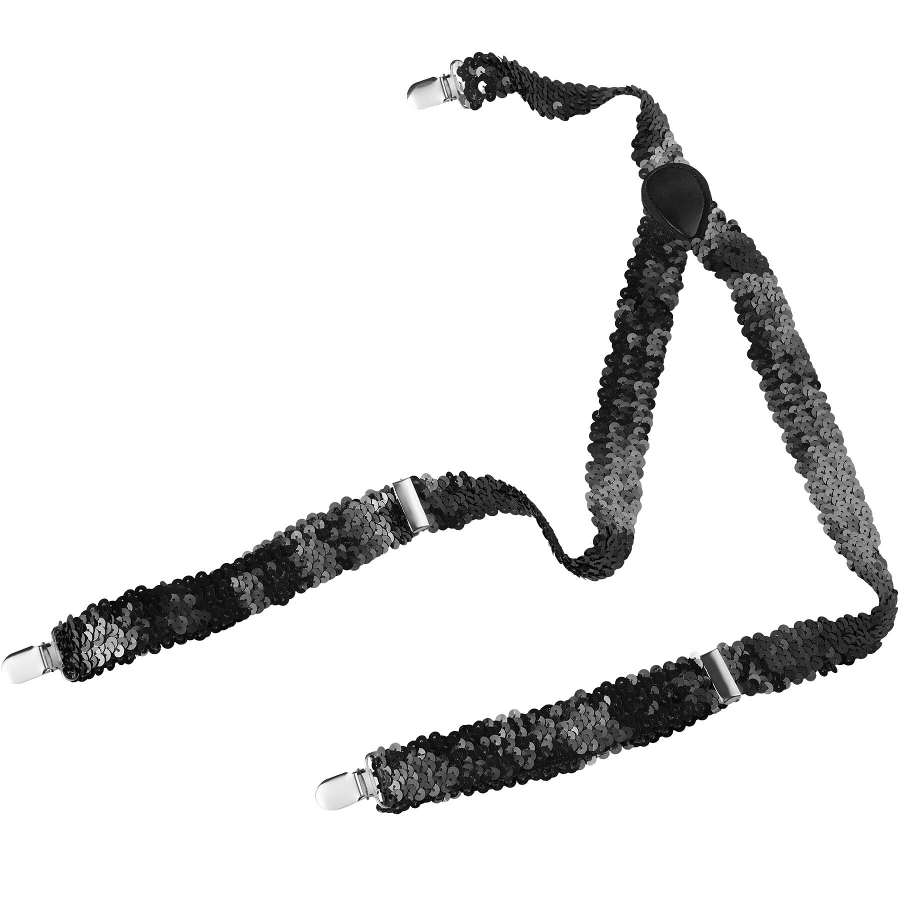tectake® Pailletten-Hosenträger