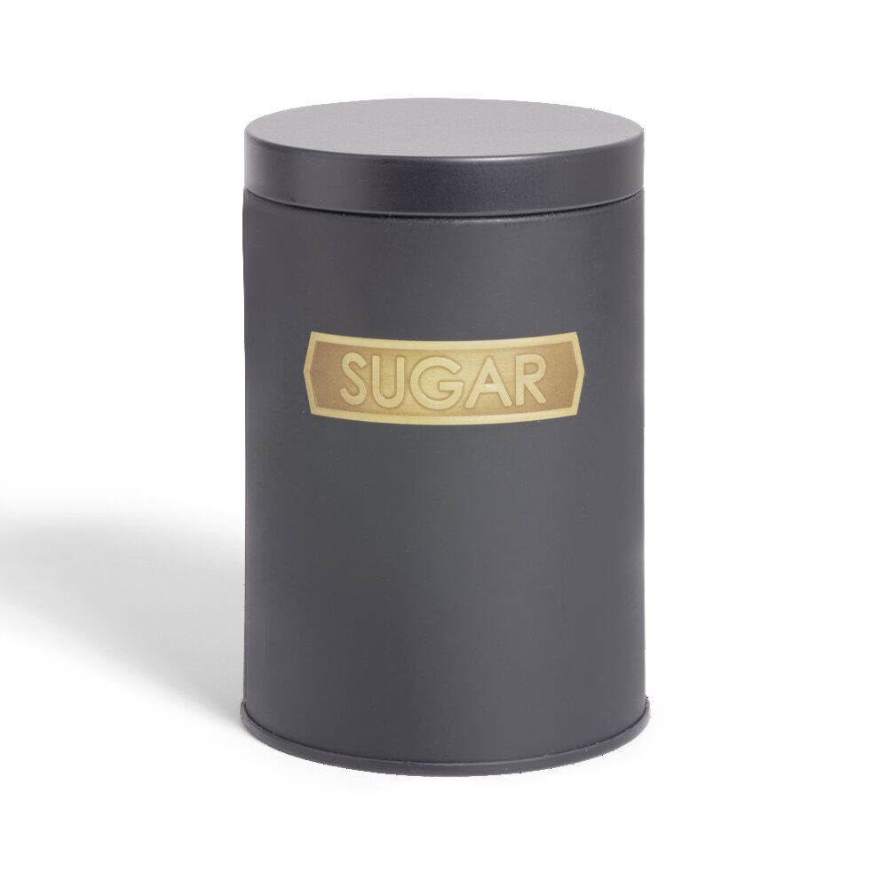 Boîte alimentaire acier noir et doré Ø9xH12cm - 3 modèles
