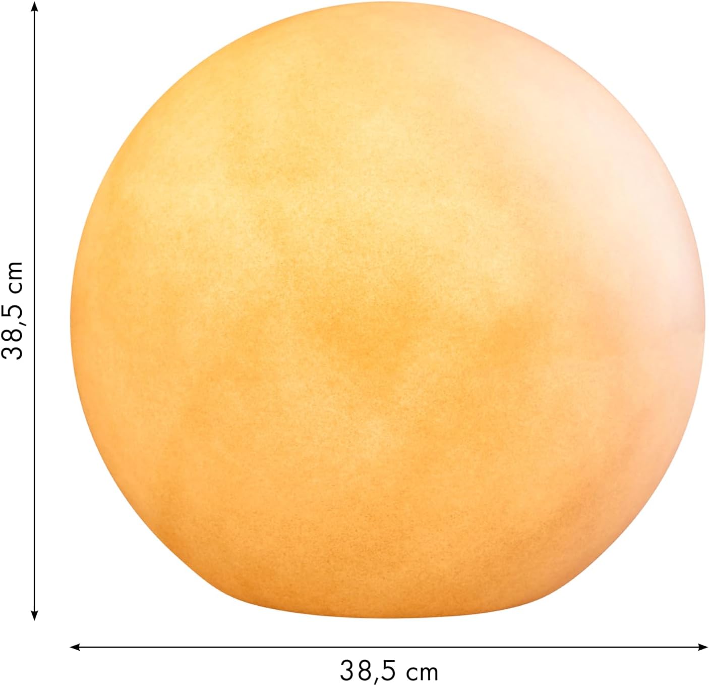 8 seasons design LED Kugelleuchte 40 cm Shining Globe (sand), E27, Leuchtmittel warmweiß – wetterfest – Kugellampe für außen (Garten, Terrasse, Balkon) und innen – robust & langlebig