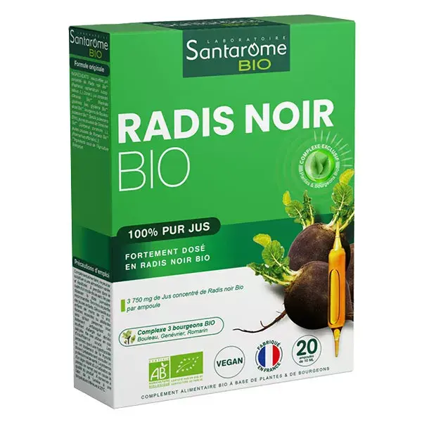 Santarome Bio Radis Noir Bio 20 ampoules