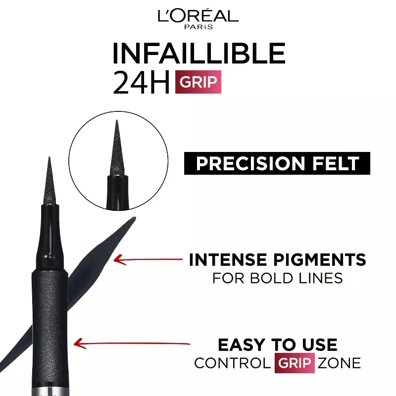 L'Oréal Paris Cosmetics Infaillible Grip 24H Precision Felt Eyeliner - 02 Brown