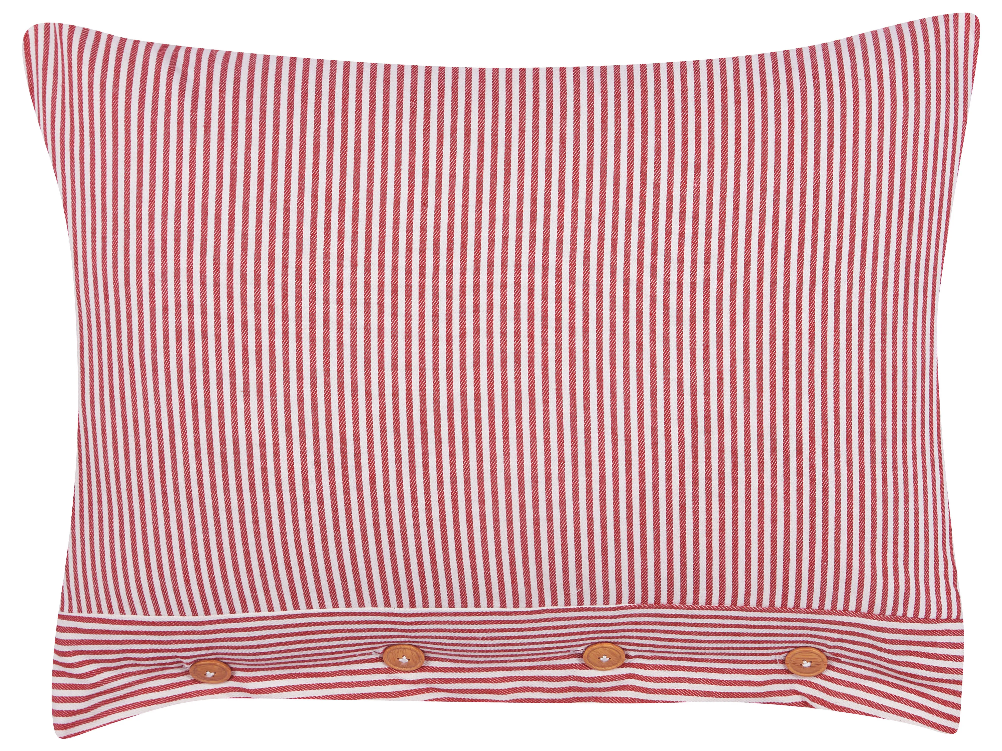 Set van 2 sierkussens AALITA Katoen 40 x 60 cm Rood gestreept