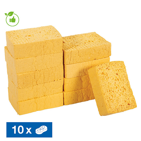 Éponges sèches Spontex Azella 25 tradition + 13 x 9,2 x 3,8 cm, lot de 10