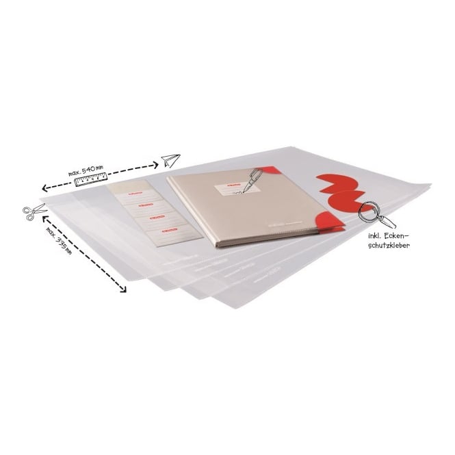 Buchschoner - easy cover - 5er Set