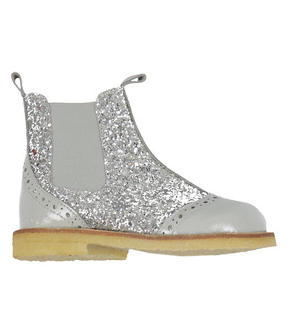 Angulus Stiefel - Chelsea - Grau m. Glitter