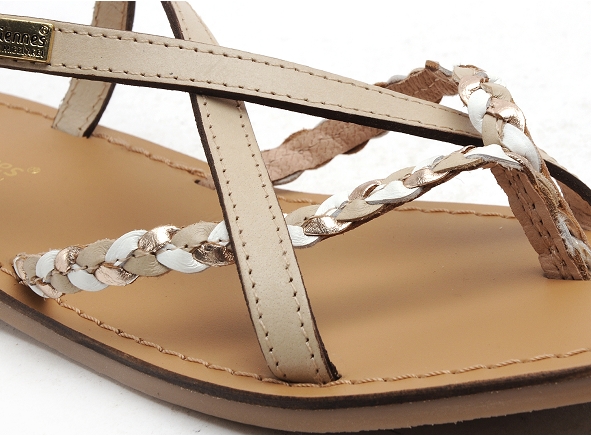 Les tropeziennes nu pieds plats femme chou f beige