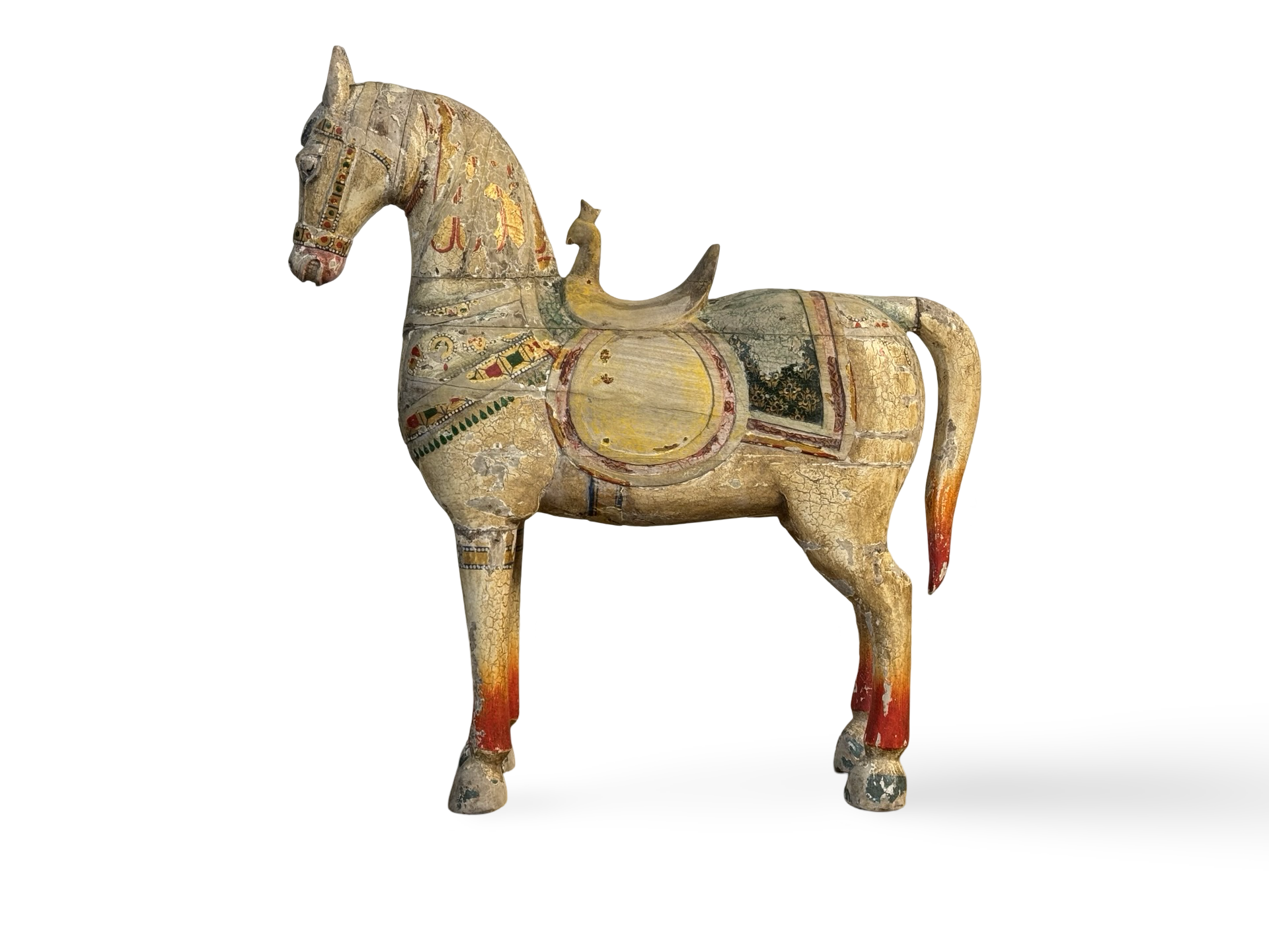Paard hout mixed color unieke