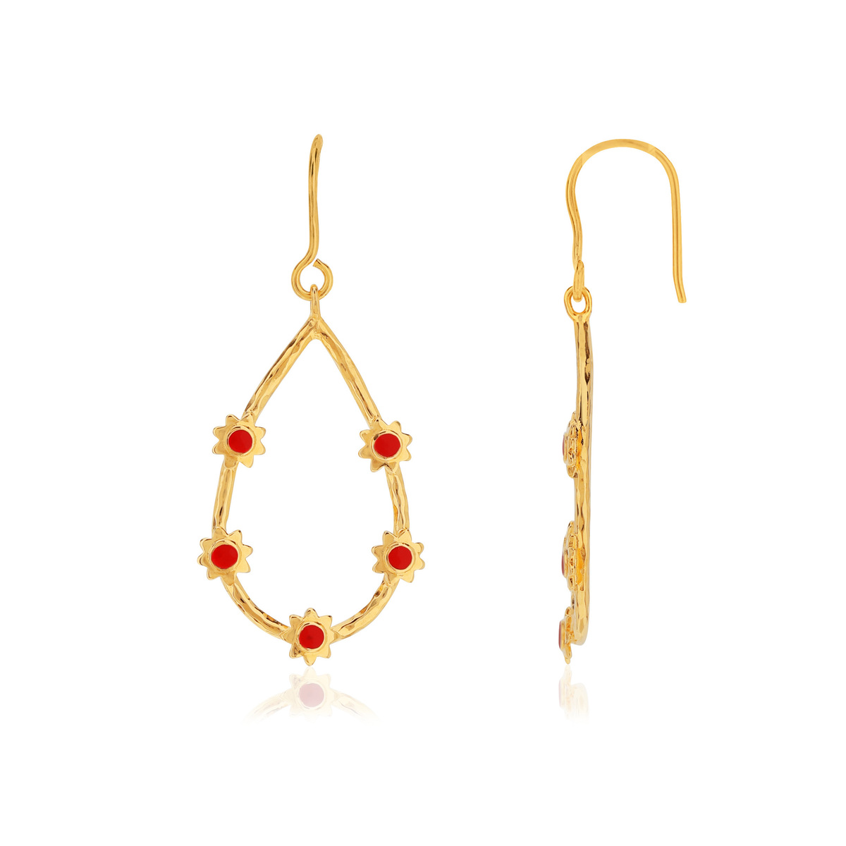 Boucles d'oreilles MATY Or 375 jaune laque