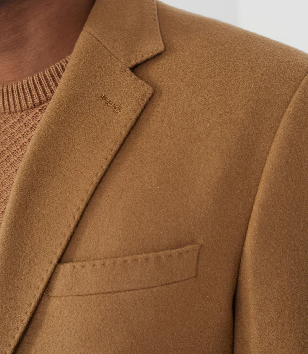 Veste casual avec cachemire camel 