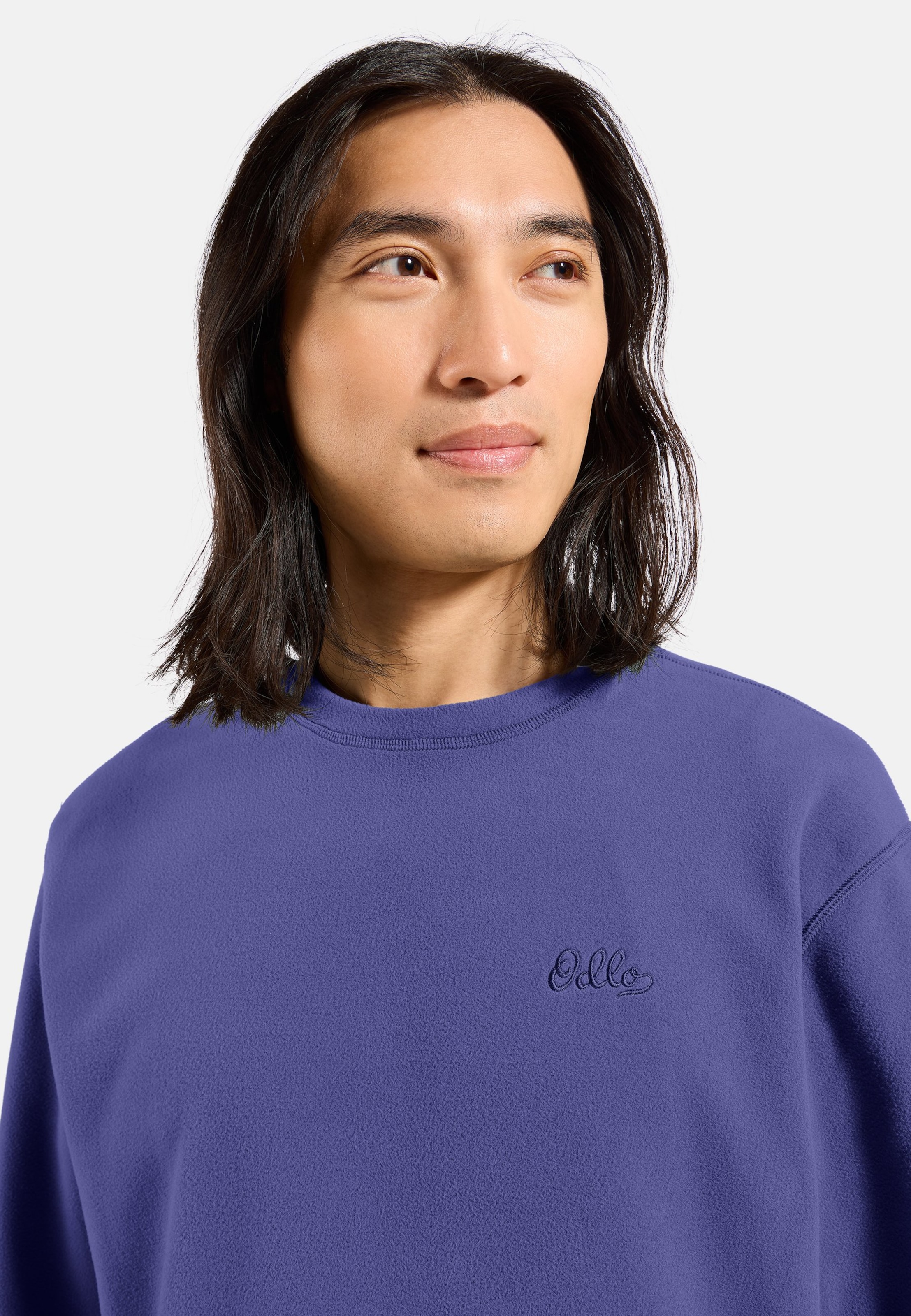 Klassischer Essentials Multisport Mid Layer aus Fleece mit Rundhalsausschnitt in Skipper Blue