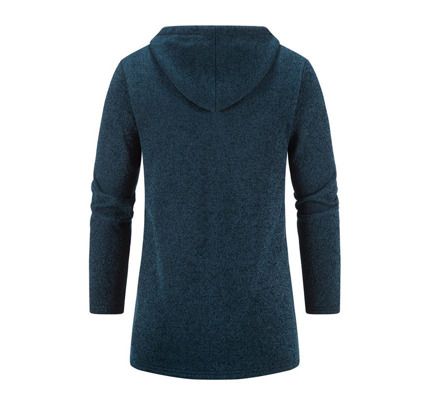 Lefitt - Lange mouwen effen vest met rits en capuchon