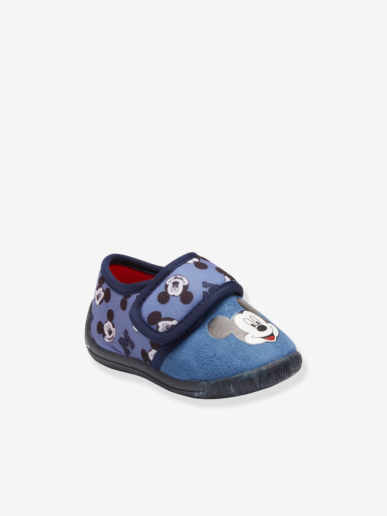 Pantufas DS® Mickey Mouse, amarelo escuro, lisas com estampa.