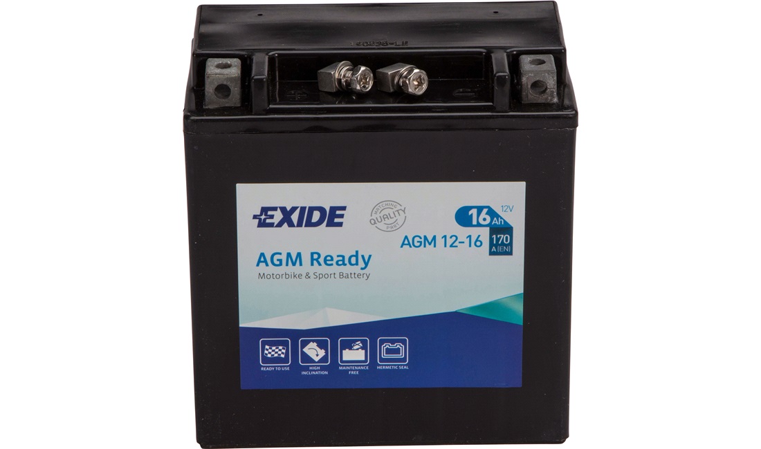 Batteri Exide 12V-16Ah AGM12-16 Ready