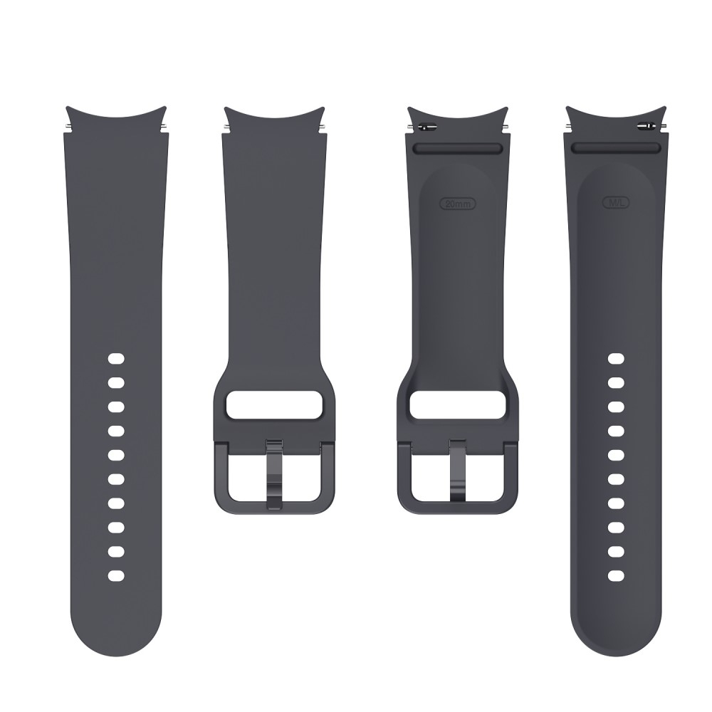 Samsung Galaxy Watch 4 Classic (42mm) Ersatz Sport Silikon Armband (Gelenkumfang: 180 - 220mm) - Grau