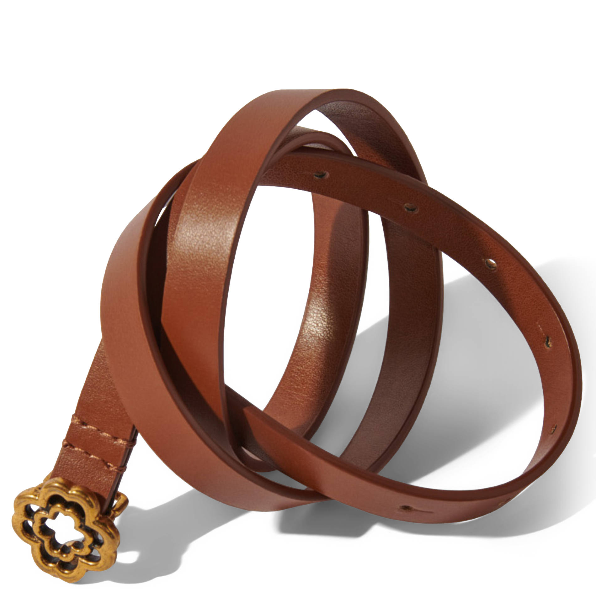 Ceinture en cuir lisse | Beige