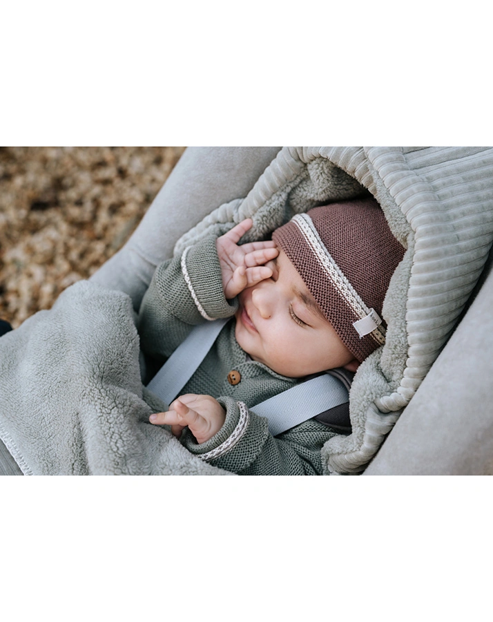 Baby Fußsack VIK TEDDY (42x90) in shadowgreen