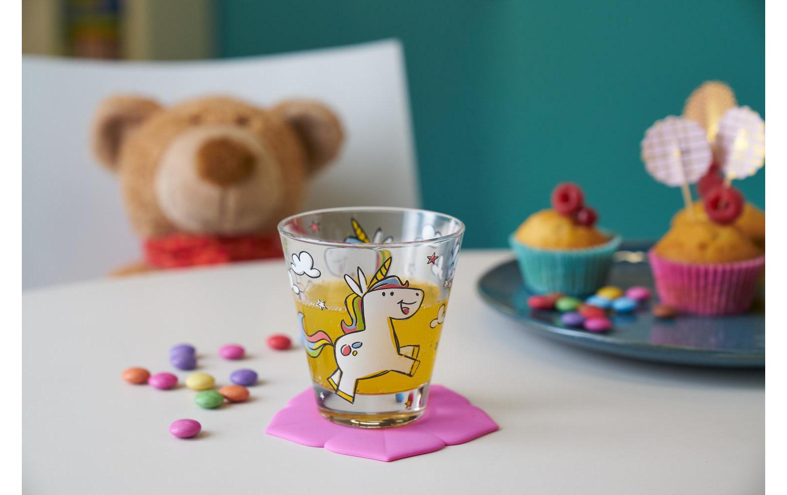 Kindertrinkglas Bambini Einhorn, 215 ml, 6 StückTrinkgläser Set für Kinder