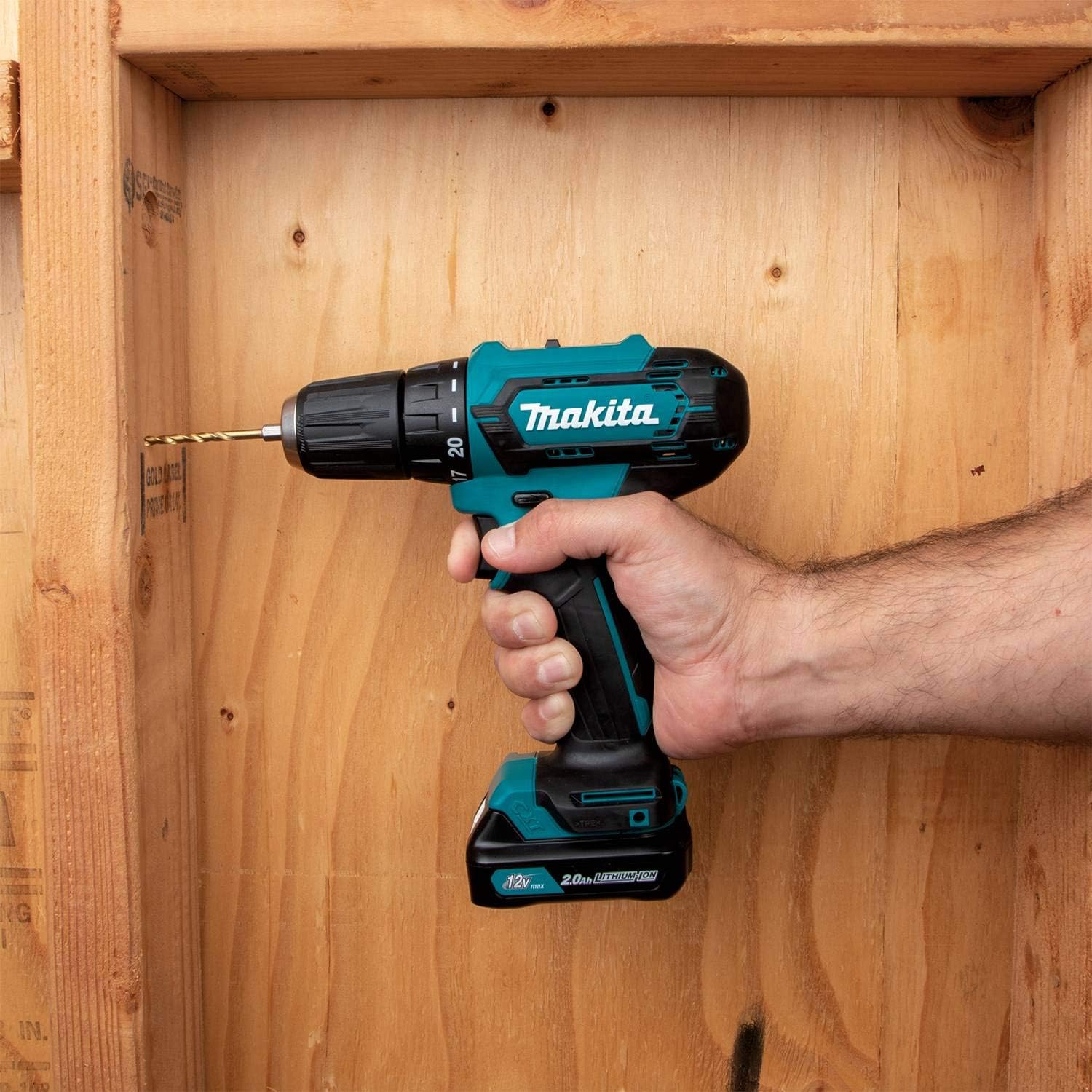 Makita FD09R1 12V max CXT&reg; Lithium-Ion Cordless 3/8" Driver-Drill Kit (2.0Ah)