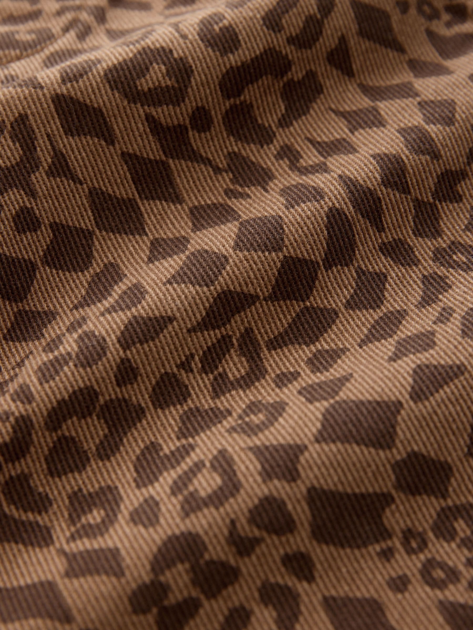 Bruine luipaardprint - Wijde broek met elastische taille (3mnd-7jr)