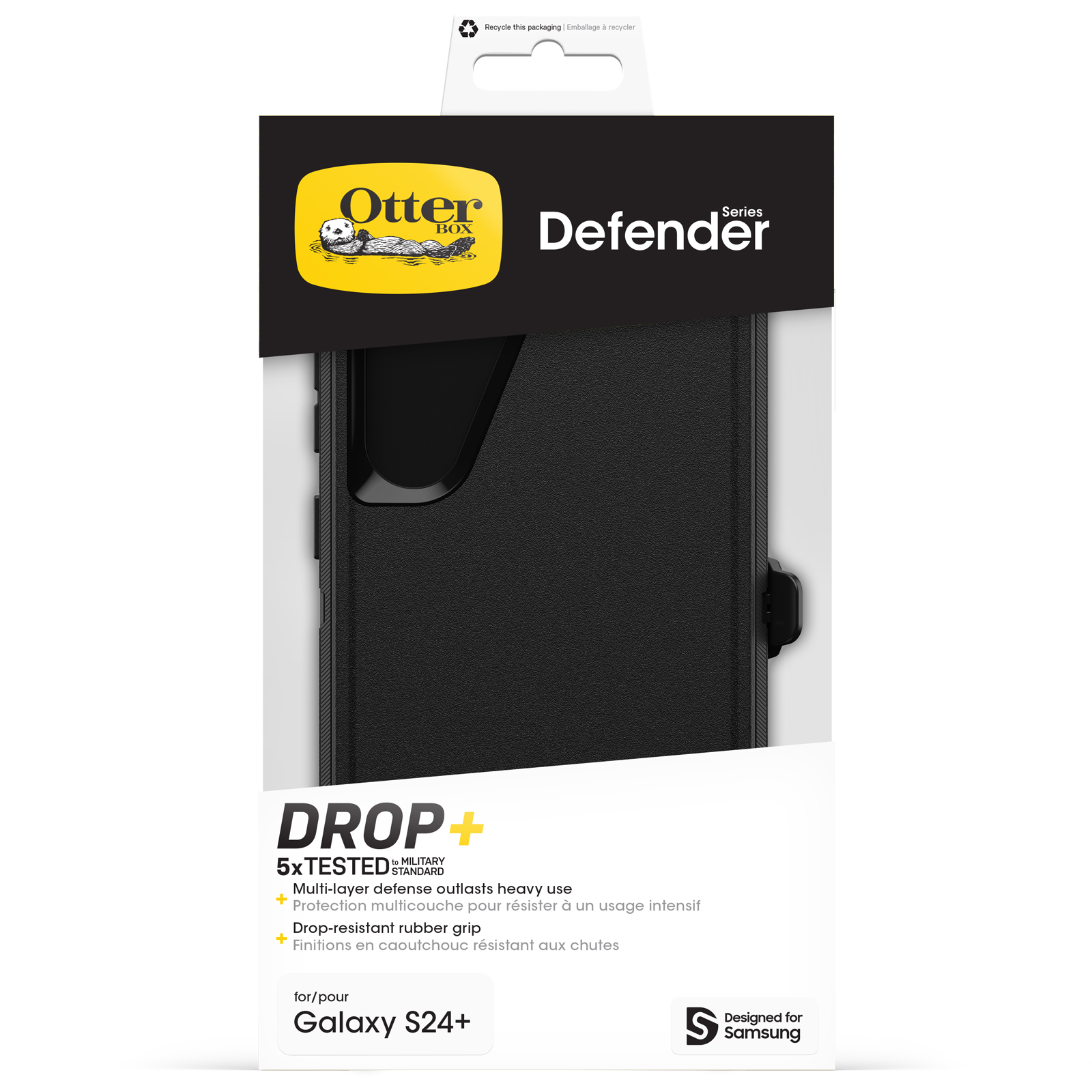 Samsung Galaxy S24  Plus Outdoor Schutz Hülle Defender Series   Holster (77-94487) - Schwarz
