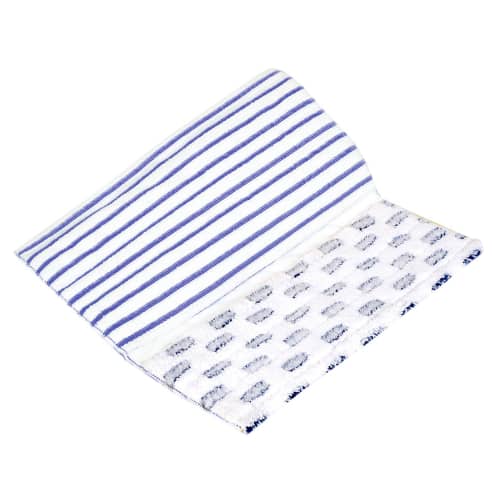 Bandeau de lavage microfibre bleu/blanc 35 x 42 cm Decitex