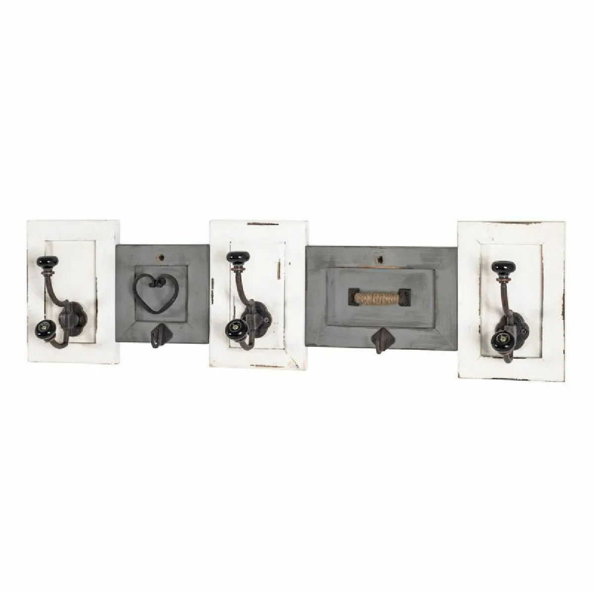 Paris Prix Patère Murale Vintage - Blanc & Gris