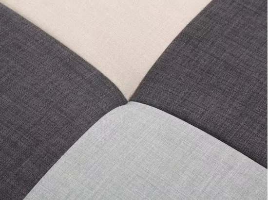 Canapé d'angle convertible en tissu ROMANE - Gris - Angle droit