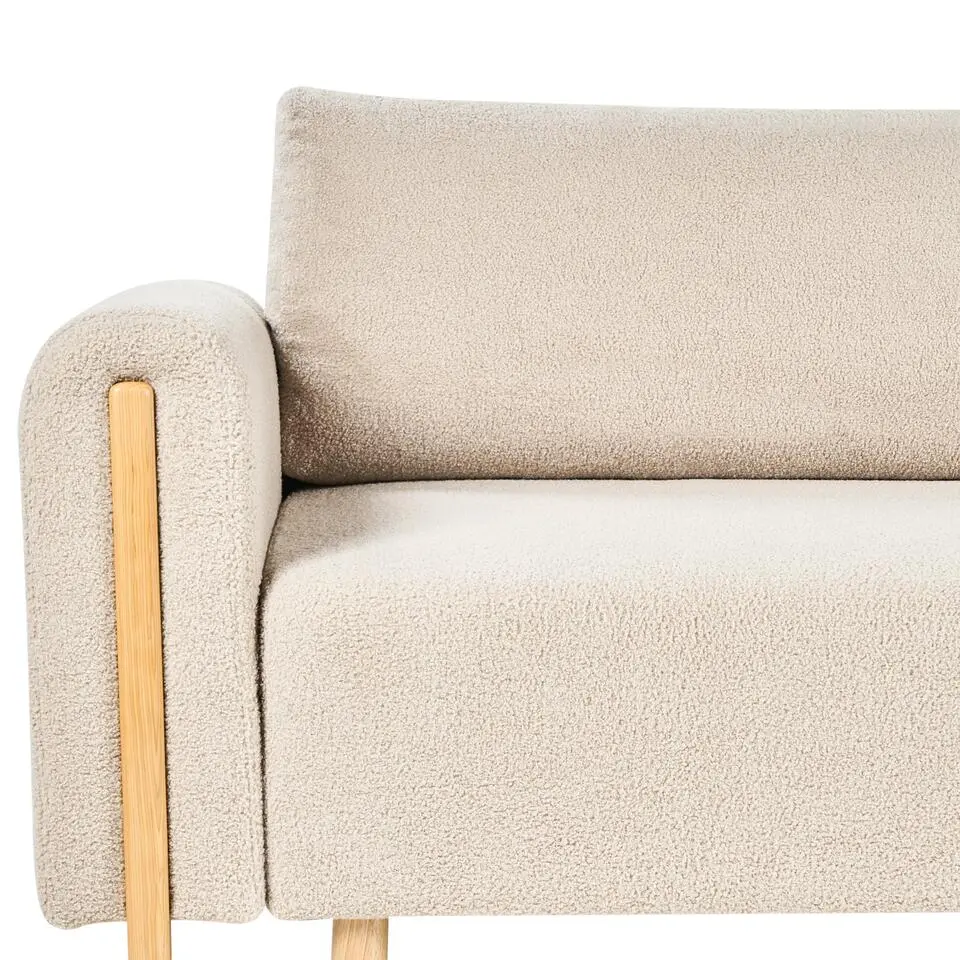KVAM - Slaapbank 3-zits opbergruimte - Beige - Bouclé