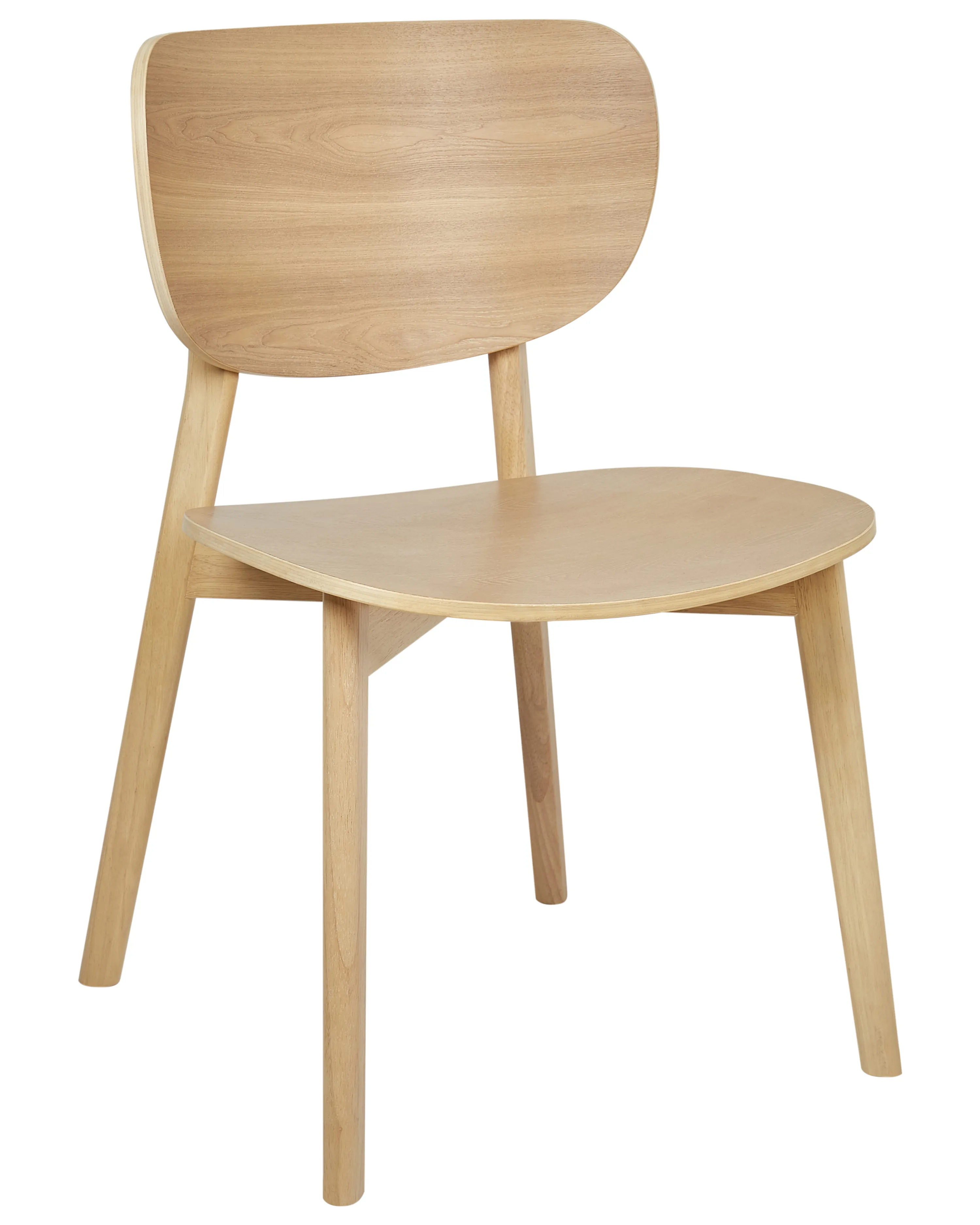 Set van 2 eetkamerstoelen OVERLY Hout Lichtbruin
