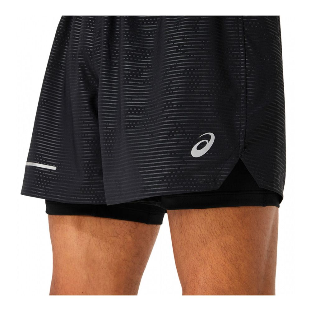 Asics LITE-SHOW 2-N-1 5IN - Short Homme performance black/performance black