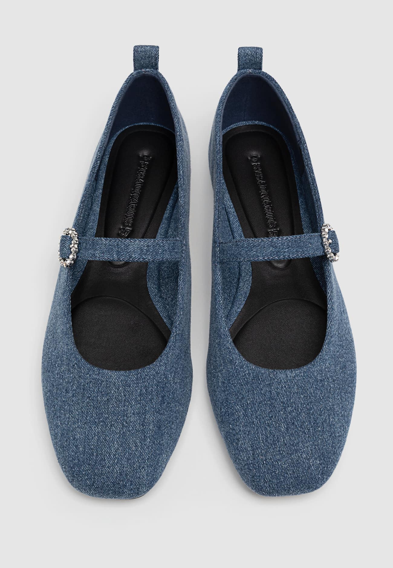 sapatilhas de balé de jeans